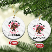 You Make My Heart Go Honk Ceramic Ornament Funny Bigfoot Valentine Meme - Wonder Print Shop