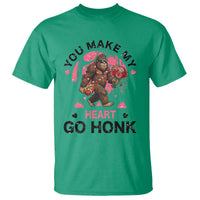 You Make My Heart Go Honk T Shirt Funny Bigfoot Valentine Meme - Wonder Print Shop