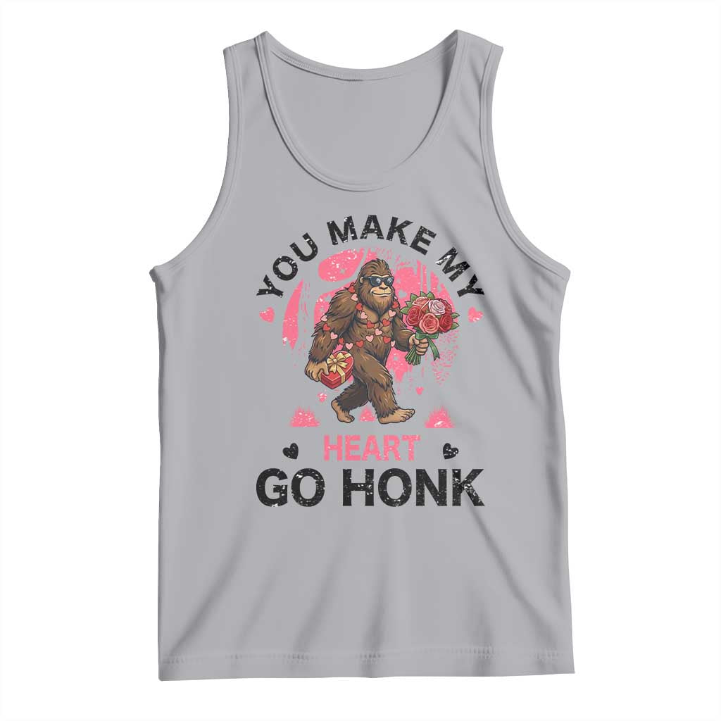 You Make My Heart Go Honk Tank Top Funny Bigfoot Valentine Meme - Wonder Print Shop