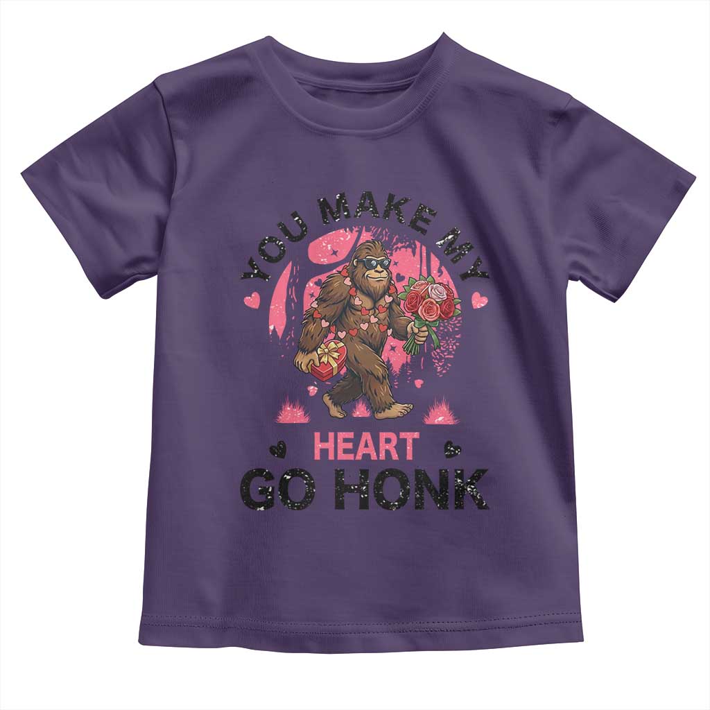 You Make My Heart Go Honk Toddler T Shirt Funny Bigfoot Valentine Meme - Wonder Print Shop