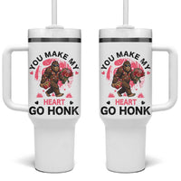 You Make My Heart Go Honk Tumbler With Handle Funny Bigfoot Valentine Meme - undefined