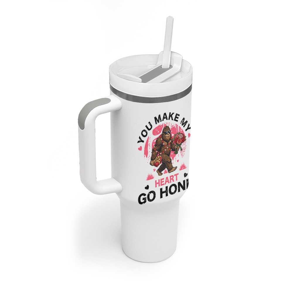 You Make My Heart Go Honk Tumbler With Handle Funny Bigfoot Valentine Meme - undefined