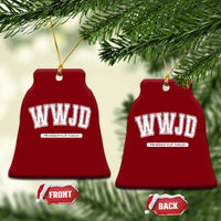 Funny Christian Ceramic Ornament WWJD Probably Flip Tables - Wonder Print Shop
