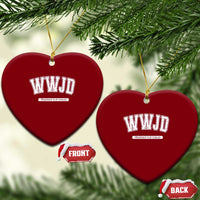 Funny Christian Ceramic Ornament WWJD Probably Flip Tables - Wonder Print Shop