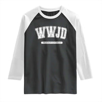 Funny Christian Raglan Shirt WWJD Probably Flip Tables - Wonder Print Shop