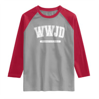Funny Christian Raglan Shirt WWJD Probably Flip Tables - Wonder Print Shop