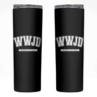 Funny Christian Skinny Tumbler WWJD Probably Flip Tables - Wonder Print Shop