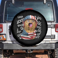 Burnt Peanut Goop Spare Tire Cover Patriotic American Flag - Wonder Print Shop