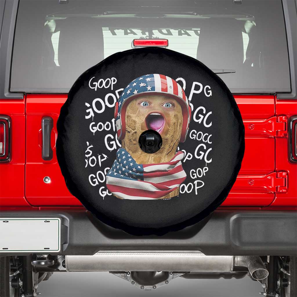 Burnt Peanut Goop Spare Tire Cover Patriotic American Flag - Wonder Print Shop
