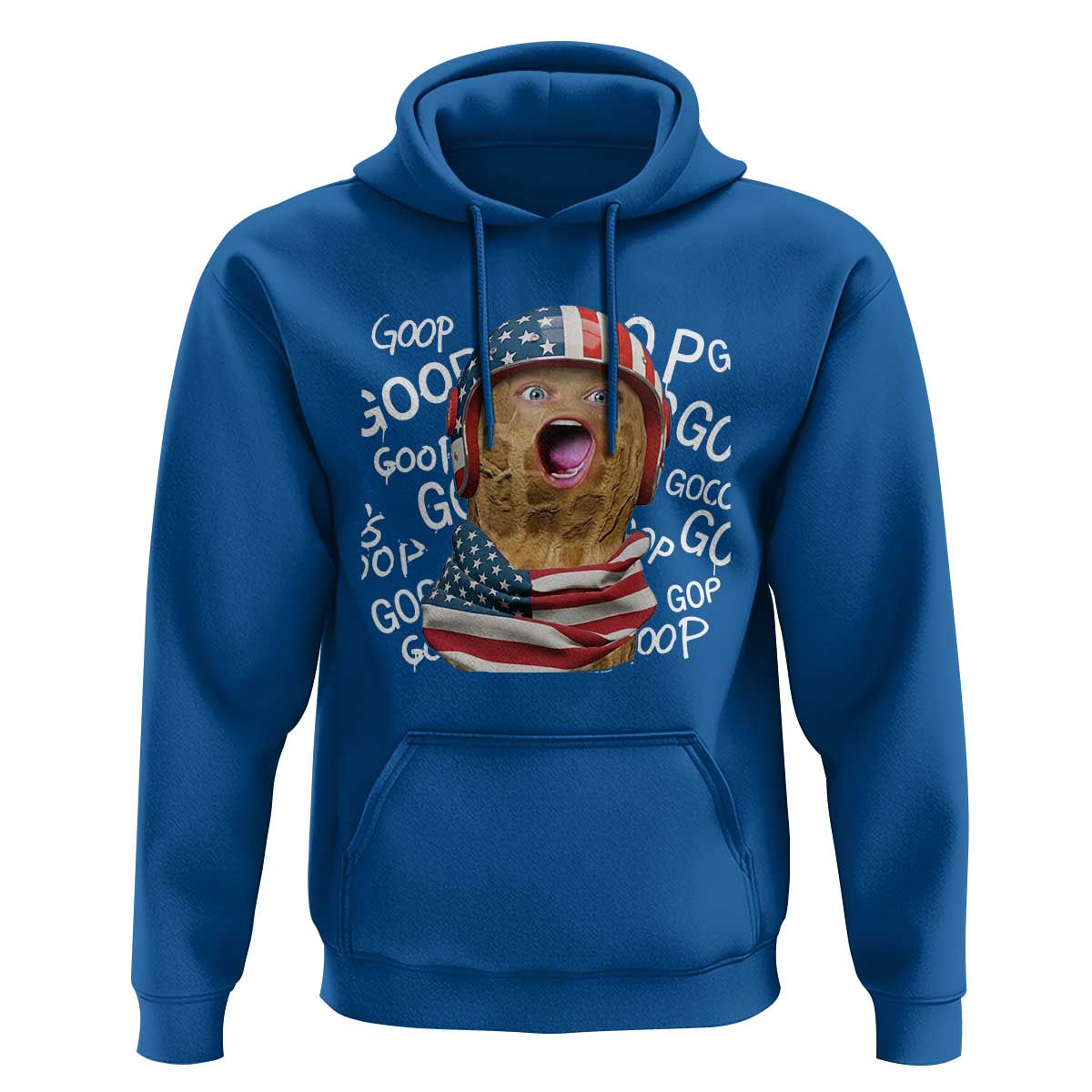 Burnt Peanut Goop Hoodie Patriotic American Flag - Wonder Print Shop