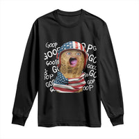 Burnt Peanut Goop Long Sleeve Shirt Patriotic American Flag - Wonder Print Shop