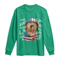 Burnt Peanut Goop Long Sleeve Shirt Patriotic American Flag - Wonder Print Shop