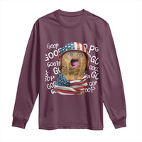 Burnt Peanut Goop Long Sleeve Shirt Patriotic American Flag - Wonder Print Shop