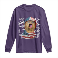 Burnt Peanut Goop Long Sleeve Shirt Patriotic American Flag - Wonder Print Shop
