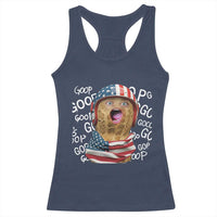 Burnt Peanut Goop Racerback Tank Top Patriotic American Flag - Wonder Print Shop