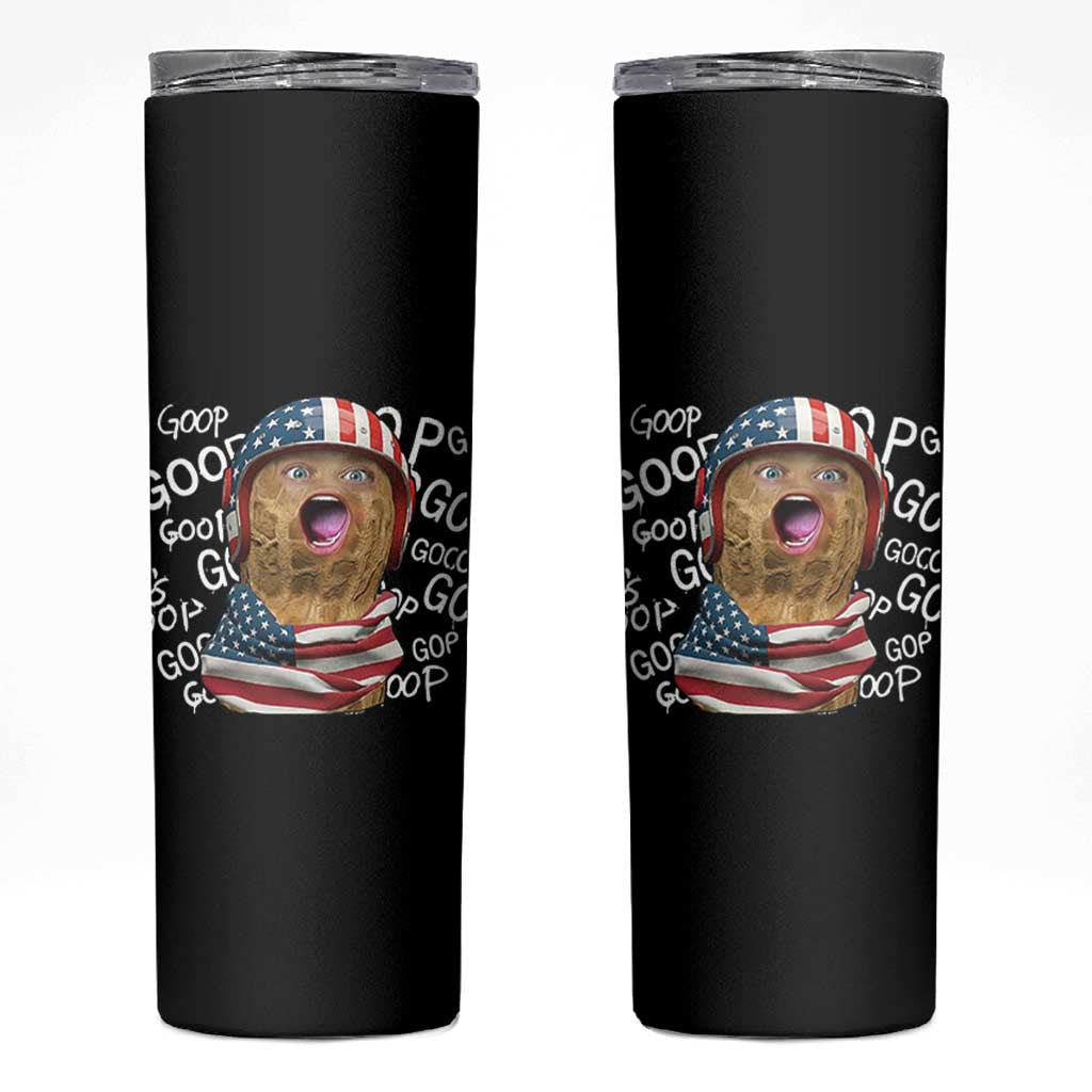 Burnt Peanut Goop Skinny Tumbler Patriotic American Flag - Wonder Print Shop