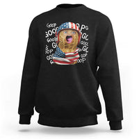 Burnt Peanut Goop Sweatshirt Patriotic American Flag - Wonder Print Shop
