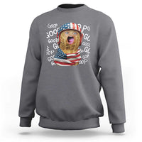 Burnt Peanut Goop Sweatshirt Patriotic American Flag - Wonder Print Shop