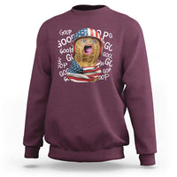 Burnt Peanut Goop Sweatshirt Patriotic American Flag - Wonder Print Shop