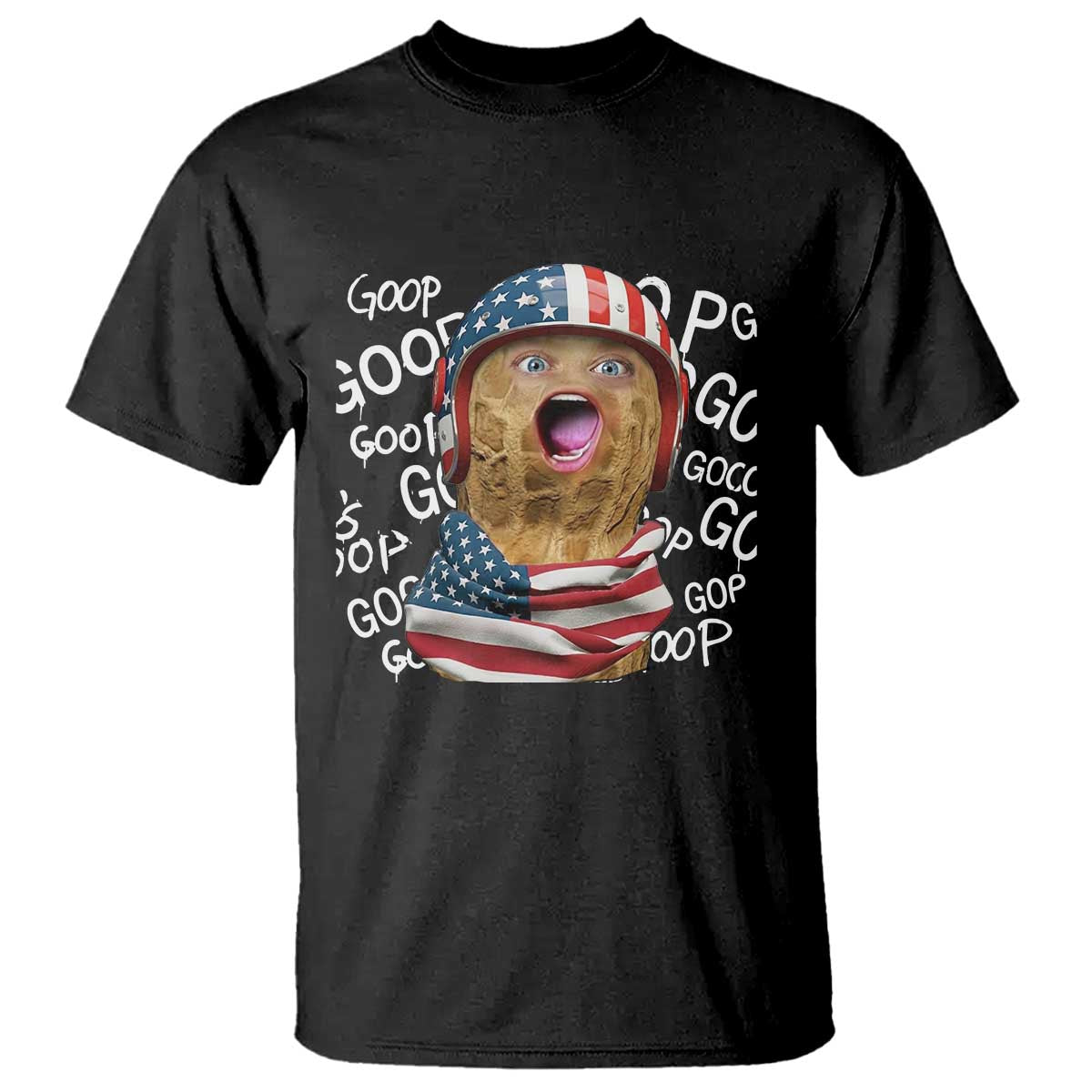 Burnt Peanut Goop T Shirt Patriotic American Flag - Wonder Print Shop
