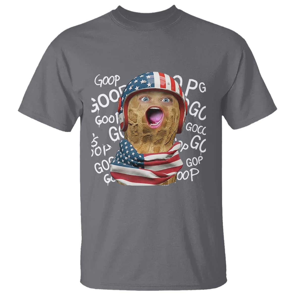 Burnt Peanut Goop T Shirt Patriotic American Flag - Wonder Print Shop
