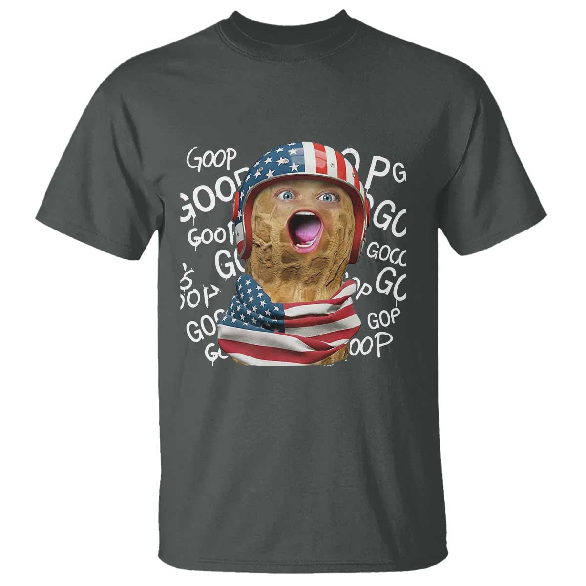 Burnt Peanut Goop T Shirt Patriotic American Flag - Wonder Print Shop