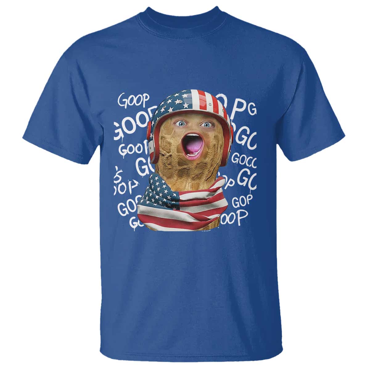 Burnt Peanut Goop T Shirt Patriotic American Flag - Wonder Print Shop