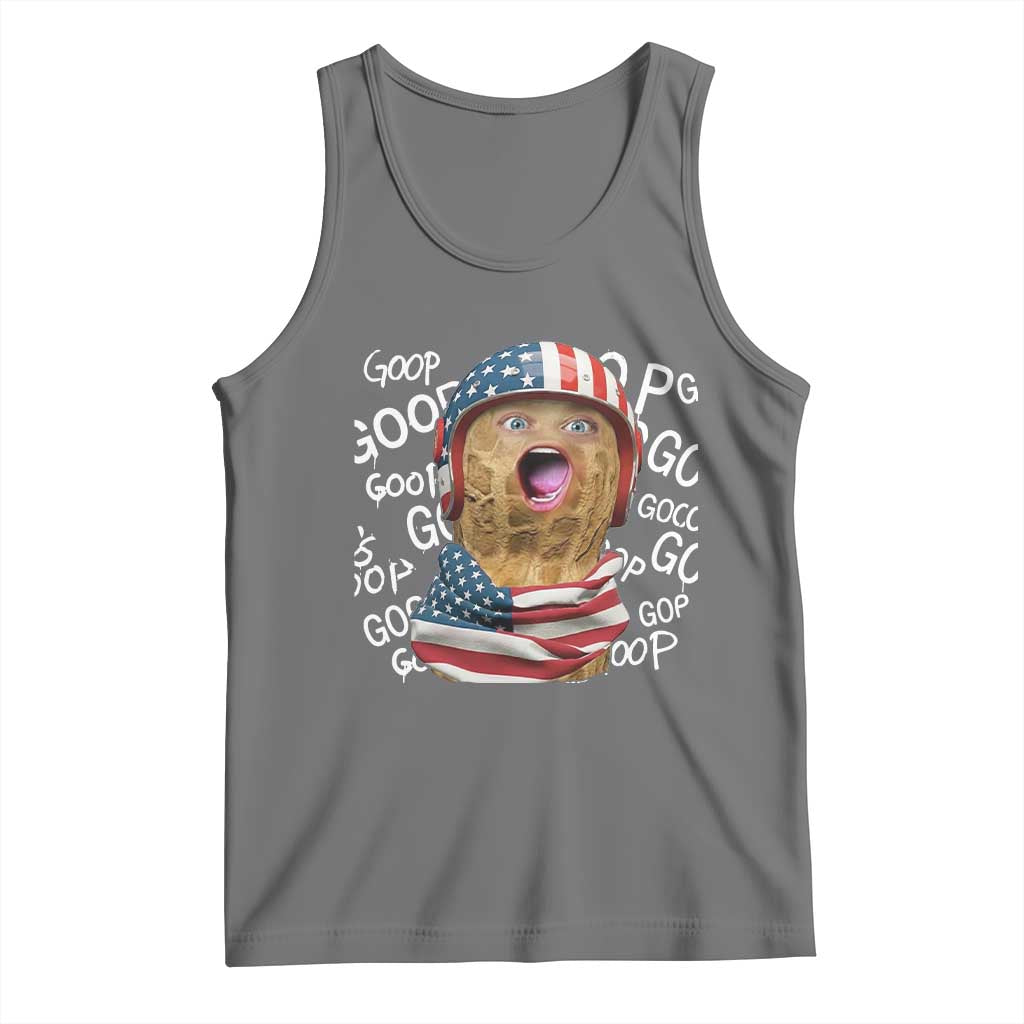 Burnt Peanut Goop Tank Top Patriotic American Flag - Wonder Print Shop