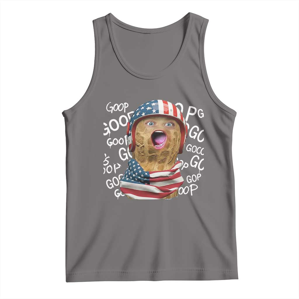 Burnt Peanut Goop Tank Top Patriotic American Flag - Wonder Print Shop