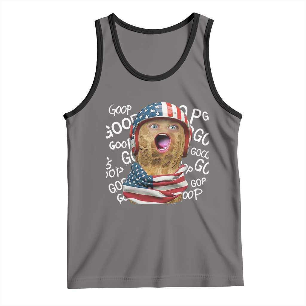 Burnt Peanut Goop Tank Top Patriotic American Flag - Wonder Print Shop