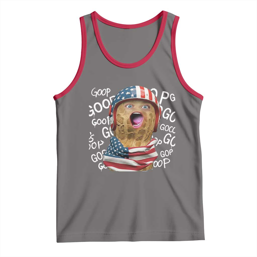 Burnt Peanut Goop Tank Top Patriotic American Flag - Wonder Print Shop
