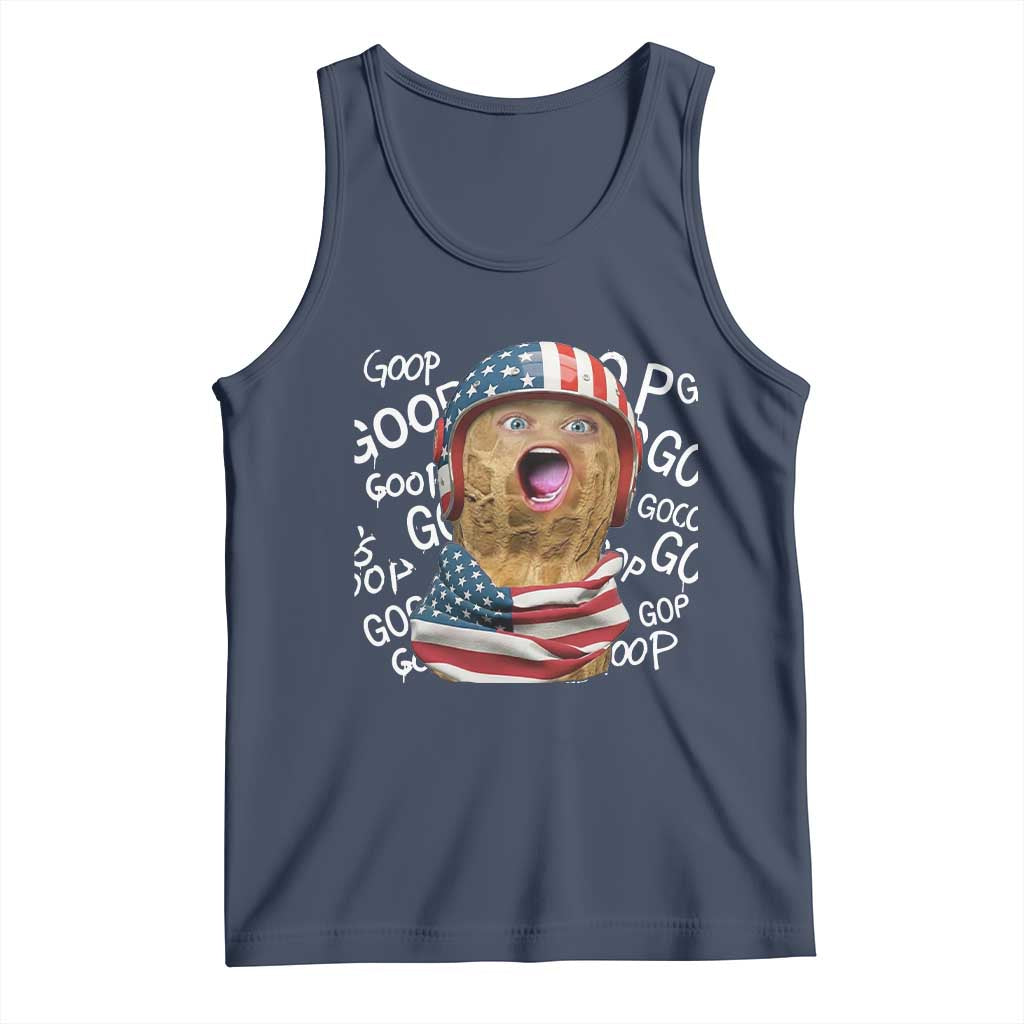 Burnt Peanut Goop Tank Top Patriotic American Flag - Wonder Print Shop
