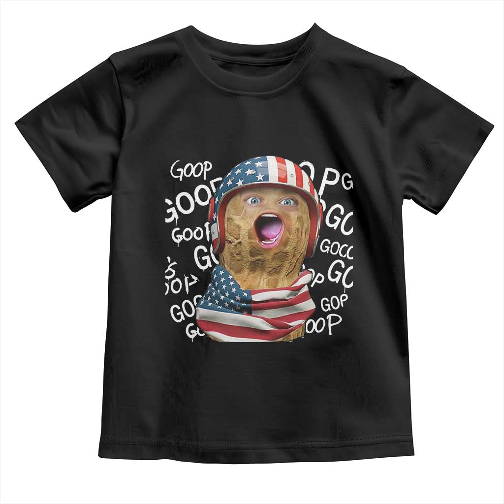 Burnt Peanut Goop Toddler T Shirt Patriotic American Flag - Wonder Print Shop