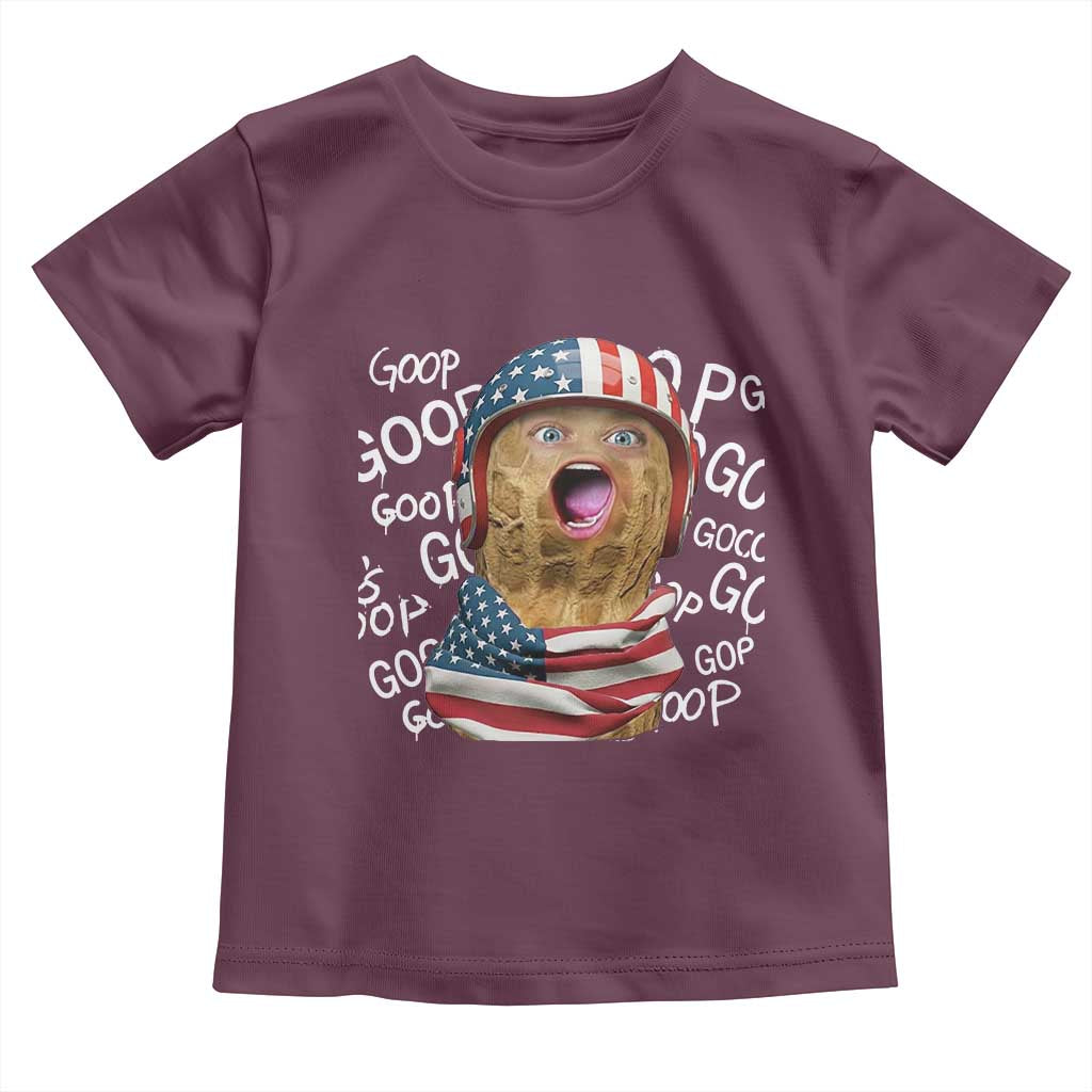 Burnt Peanut Goop Toddler T Shirt Patriotic American Flag - Wonder Print Shop