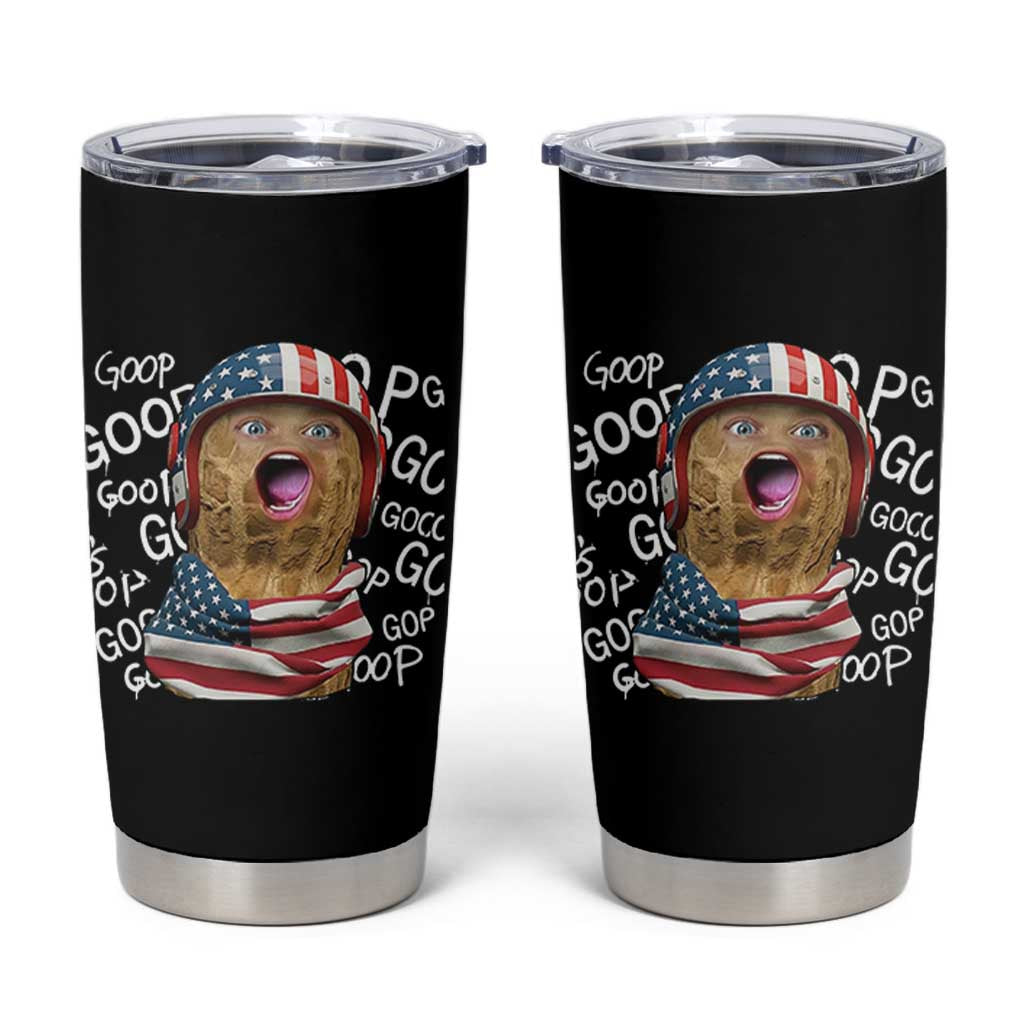Burnt Peanut Goop Tumbler Cup Patriotic American Flag - Wonder Print Shop
