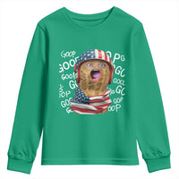 Burnt Peanut Goop Youth Sweatshirt Patriotic American Flag - Wonder Print Shop
