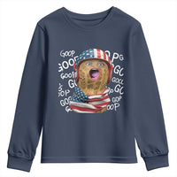 Burnt Peanut Goop Youth Sweatshirt Patriotic American Flag - Wonder Print Shop