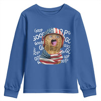 Burnt Peanut Goop Youth Sweatshirt Patriotic American Flag - Wonder Print Shop
