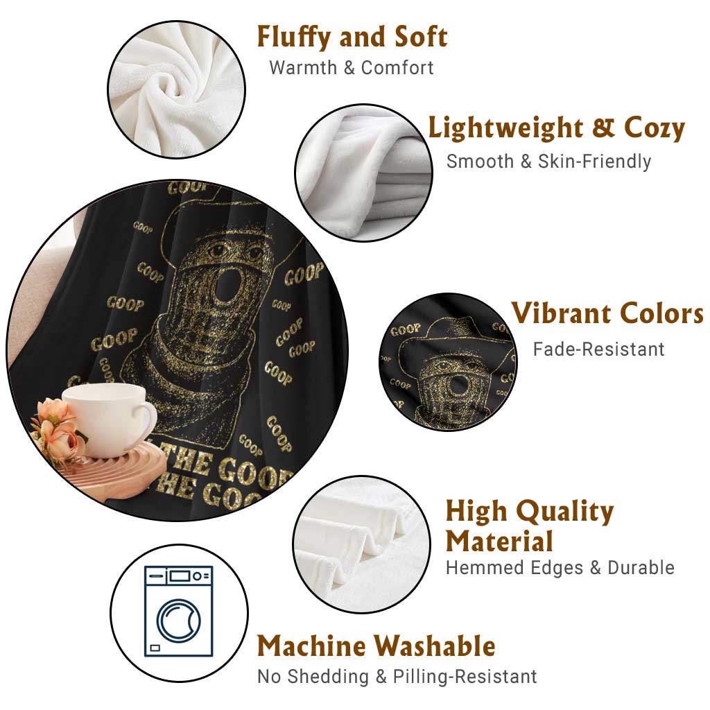 Funny Burnt Peanut Throw Blanket Live by The Goop Die by The Goop - Wonder Print Shop