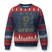 Funny Burnt Peanut Ugly Christmas Sweater Live by The Goop Die by The Goop - Wonder Print Shop