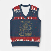 Funny Burnt Peanut V-Neck Knit Sweater Vest Live by The Goop Die by The Goop - Wonder Print Shop