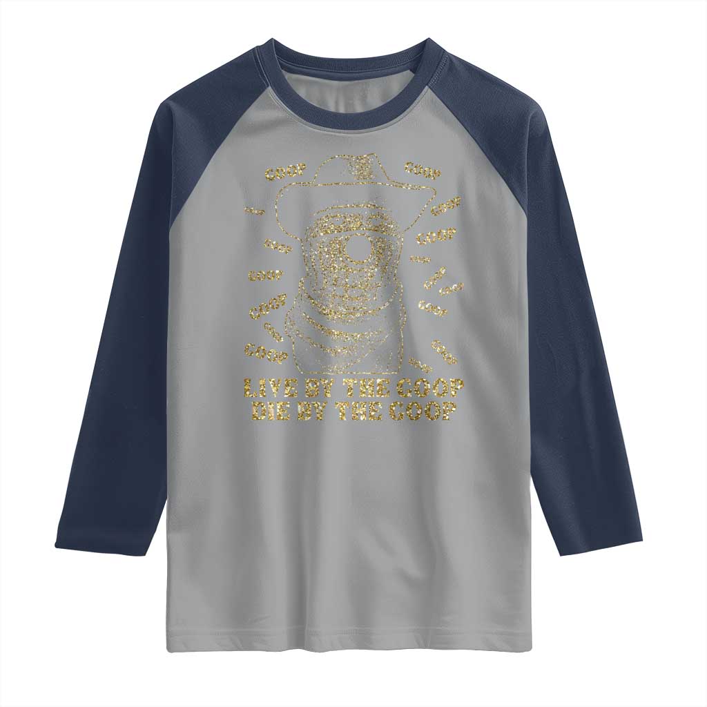 Funny Burnt Peanut Raglan Shirt Live by The Goop Die by The Goop - Wonder Print Shop