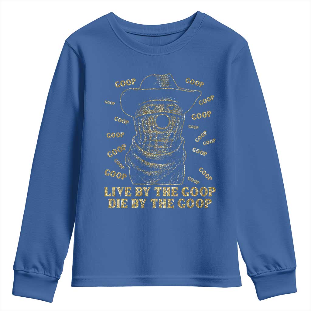 Funny Burnt Peanut Youth Sweatshirt Live by The Goop Die by The Goop - Wonder Print Shop