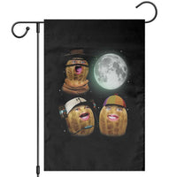 Funny Burnt Peanut Howling at the Moon Garden Flag - Wonder Print Shop