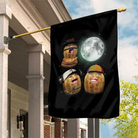 Funny Burnt Peanut Howling at the Moon Garden Flag - Wonder Print Shop
