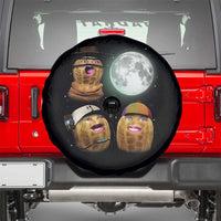 Funny Burnt Peanut Howling at the Moon Spare Tire Cover - Wonder Print Shop