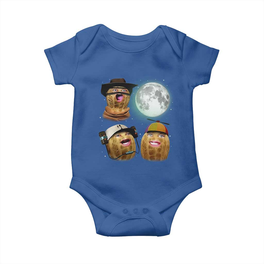 Funny Burnt Peanut Howling at the Moon Baby Onesie - Wonder Print Shop