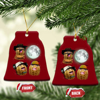Funny Burnt Peanut Howling at the Moon Ceramic Ornament - Wonder Print Shop