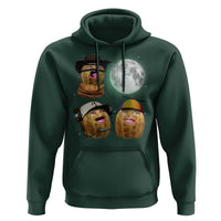 Funny Burnt Peanut Howling at the Moon Hoodie - Wonder Print Shop