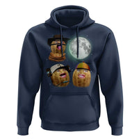 Funny Burnt Peanut Howling at the Moon Hoodie - Wonder Print Shop